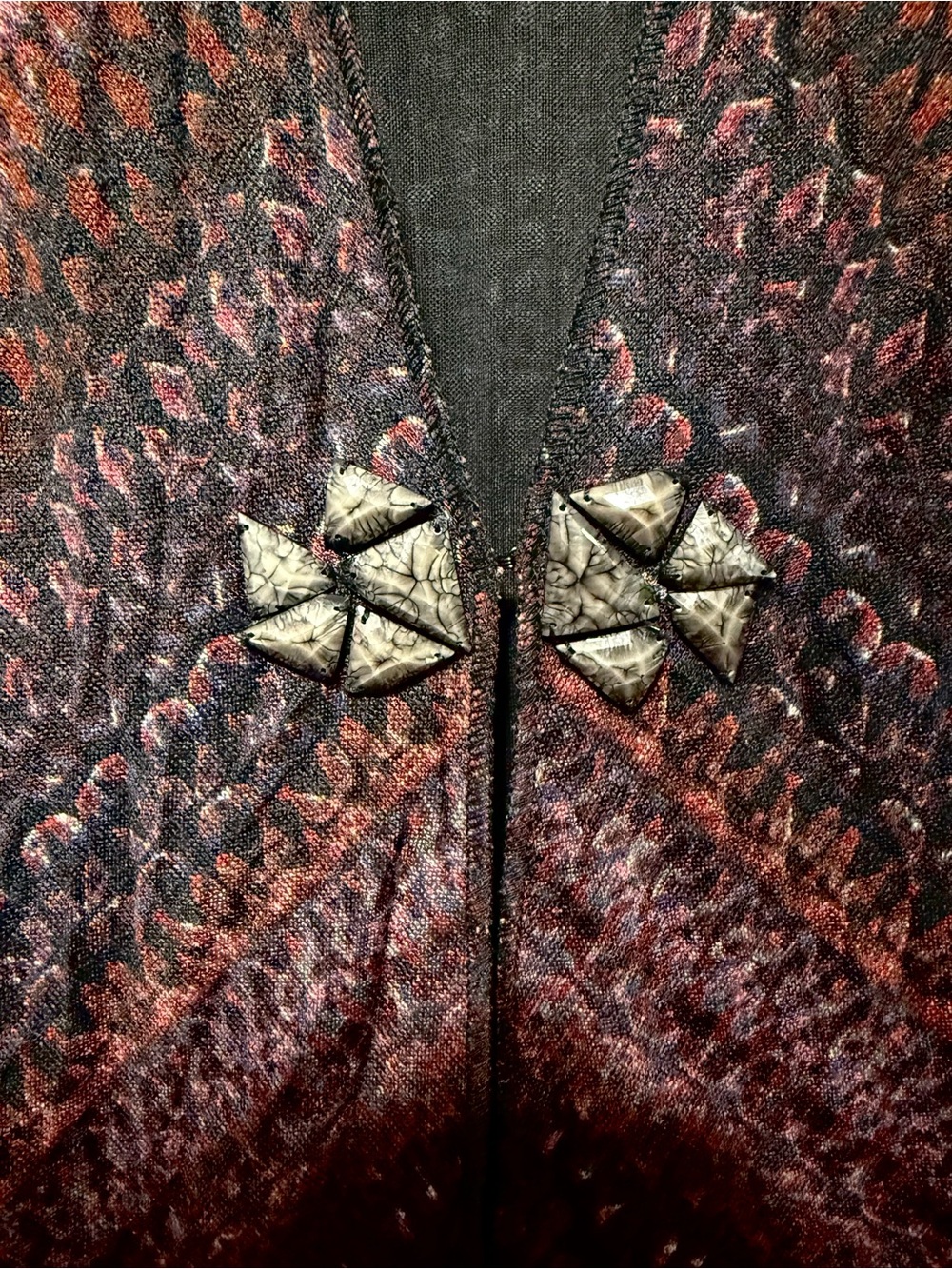 🪁Alberto Makali Stunning Vintage Artsy Earth Tones Cardigan - Picture 5 of 14